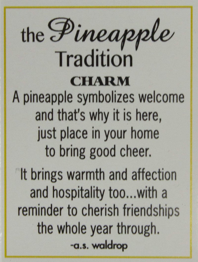 GANZ The Pineapple Tradition Zinc Pinaeapple Pocket Charm by Ganz w/ Story Card - Image 2